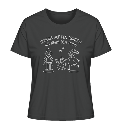 Scheiss auf den Prinzen ich nehm den Hund - Ladies Organic Shirt Anthracite / XS