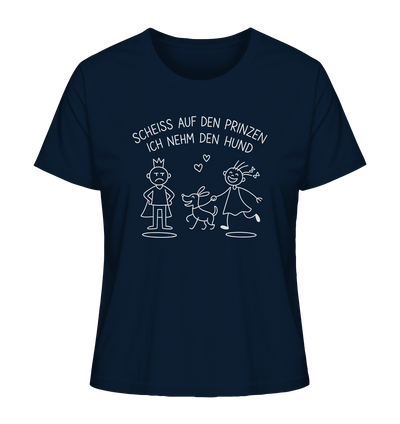 Scheiss auf den Prinzen ich nehm den Hund - Ladies Organic Shirt French Navy / XS