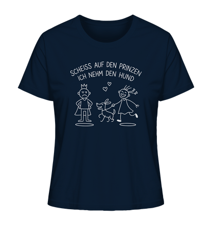 Scheiss auf den Prinzen ich nehm den Hund - Ladies Organic Shirt French Navy / XS