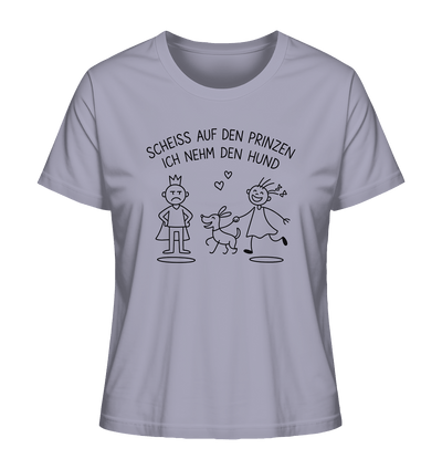Scheiss auf den Prinzen ich nehm den Hund - Ladies Organic Shirt Lavender / XS