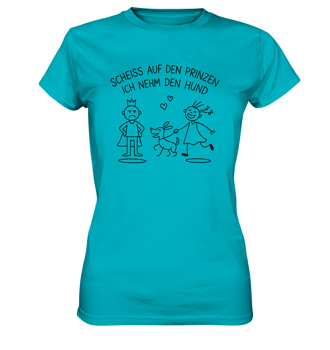 Scheiss auf den Prinzen ich nehm den Hund - Ladies Premium Shirt Swimming Pool / XS