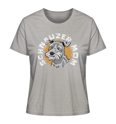 Schnauzer Mom - Ladies Organic Shirt Heather Grey / XS