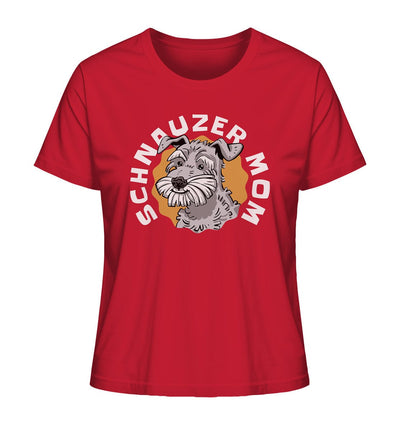 Schnauzer Mom - Ladies Organic Shirt Red / XS