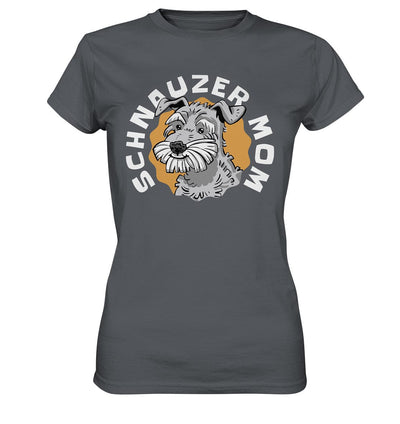 Schnauzer Mom - Ladies Premium Shirt Dark Grey / XS