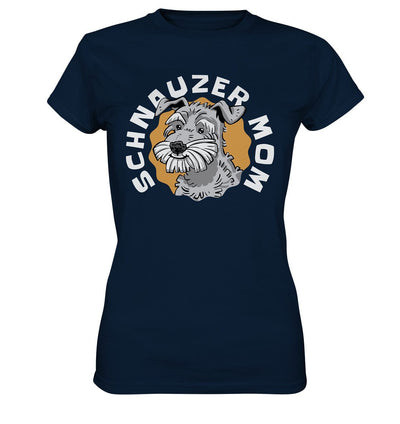 Schnauzer Mom - Ladies Premium Shirt Navy / XS