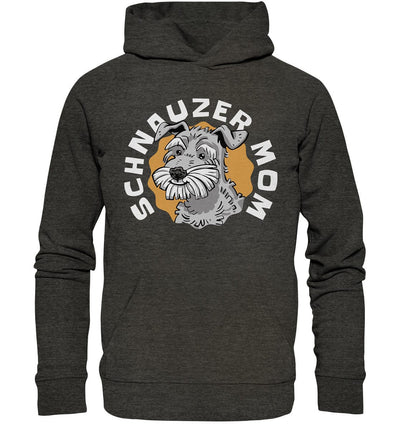 Schnauzer Mom - Organic Hoodie Dark Heather Grey / XS