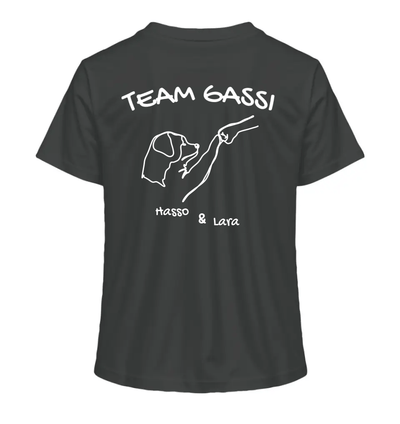 Team Gassi (Rückendruck) - Personalisierbar - Ladies Organic Shirt Anthracite / XS