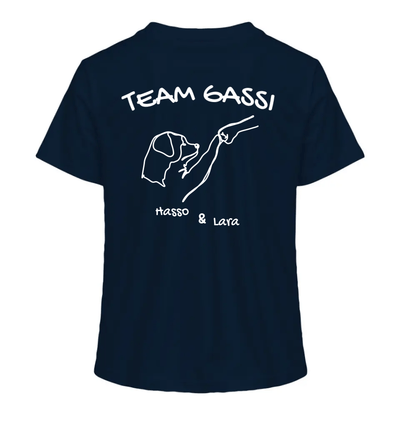 Team Gassi (Rückendruck) - Personalisierbar - Ladies Organic Shirt French Navy / XS