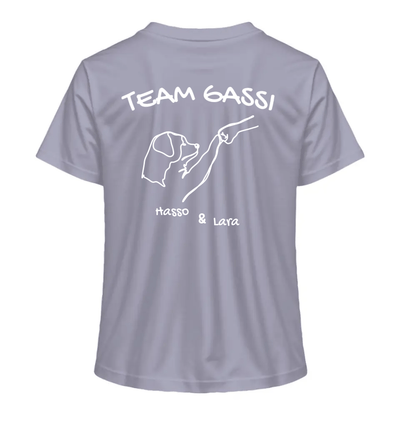 Team Gassi (Rückendruck) - Personalisierbar - Ladies Organic Shirt Lavender / XS