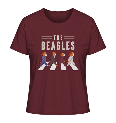 The Beagles - Coole Beagle-Hunde on the walk - Ladies Organic Shirt Burgundy / XS