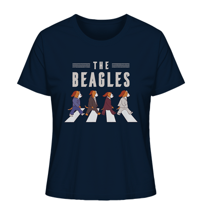 The Beagles - Coole Beagle-Hunde on the walk - Ladies Organic Shirt French Navy / XS