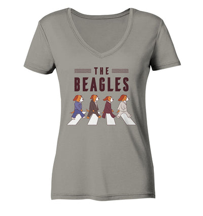 The Beagles - Coole Beagle-Hunde on the walk - Ladies V-Neck Shirt Light Grey / XS