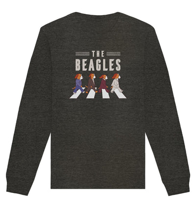 The Beagles - Coole Beagle-Hunde on the walk - Organic Basic Unisex Sweatshirt Dark Heather Grey / XS