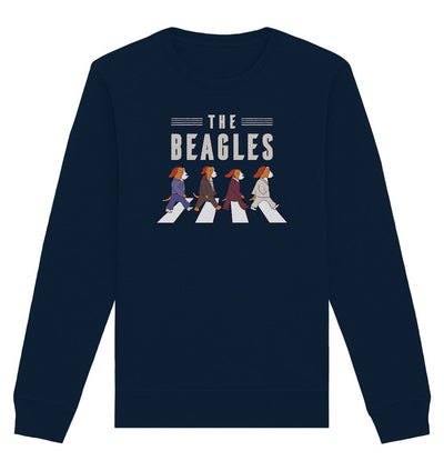 The Beagles - Coole Beagle-Hunde on the walk - Organic Basic Unisex Sweatshirt French Navy / XS