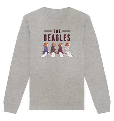 The Beagles - Coole Beagle-Hunde on the walk - Organic Basic Unisex Sweatshirt Heather Grey / XS