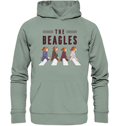 The Beagles - Coole Beagle-Hunde on the walk - Organic Hoodie Aloe / XS