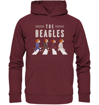 The Beagles - Coole Beagle-Hunde on the walk - Organic Hoodie Burgundy / XS