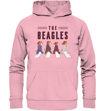 The Beagles - Coole Beagle-Hunde on the walk - Organic Hoodie Cotton Pink / XS