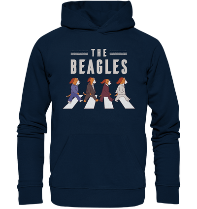 The Beagles - Coole Beagle-Hunde on the walk - Organic Hoodie French Navy / XS
