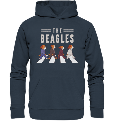 The Beagles - Coole Beagle-Hunde on the walk - Organic Hoodie India Ink Grey / XS