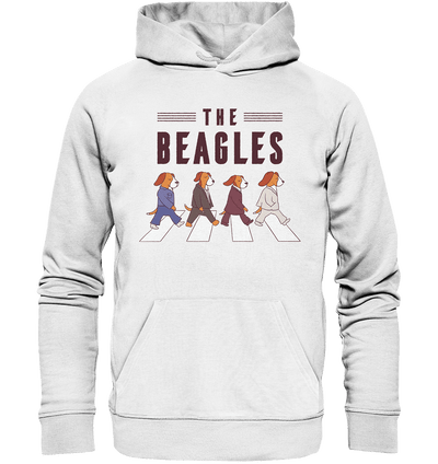 The Beagles - Coole Beagle-Hunde on the walk - Organic Hoodie White / XS