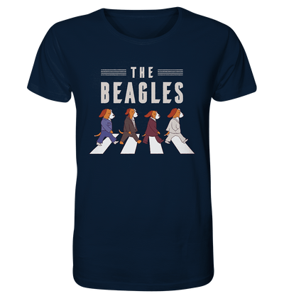 The Beagles - Coole Beagle-Hunde on the walk - Organic Shirt French Navy / XS