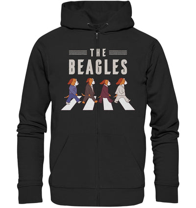 The Beagles - Coole Beagle-Hunde on the walk - Organic Zipper Black / S
