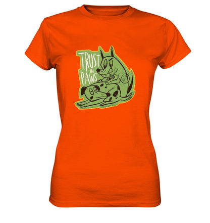 Trust in Paws - Tattooing Dogs - Ladies Premium Shirt Orange / XS