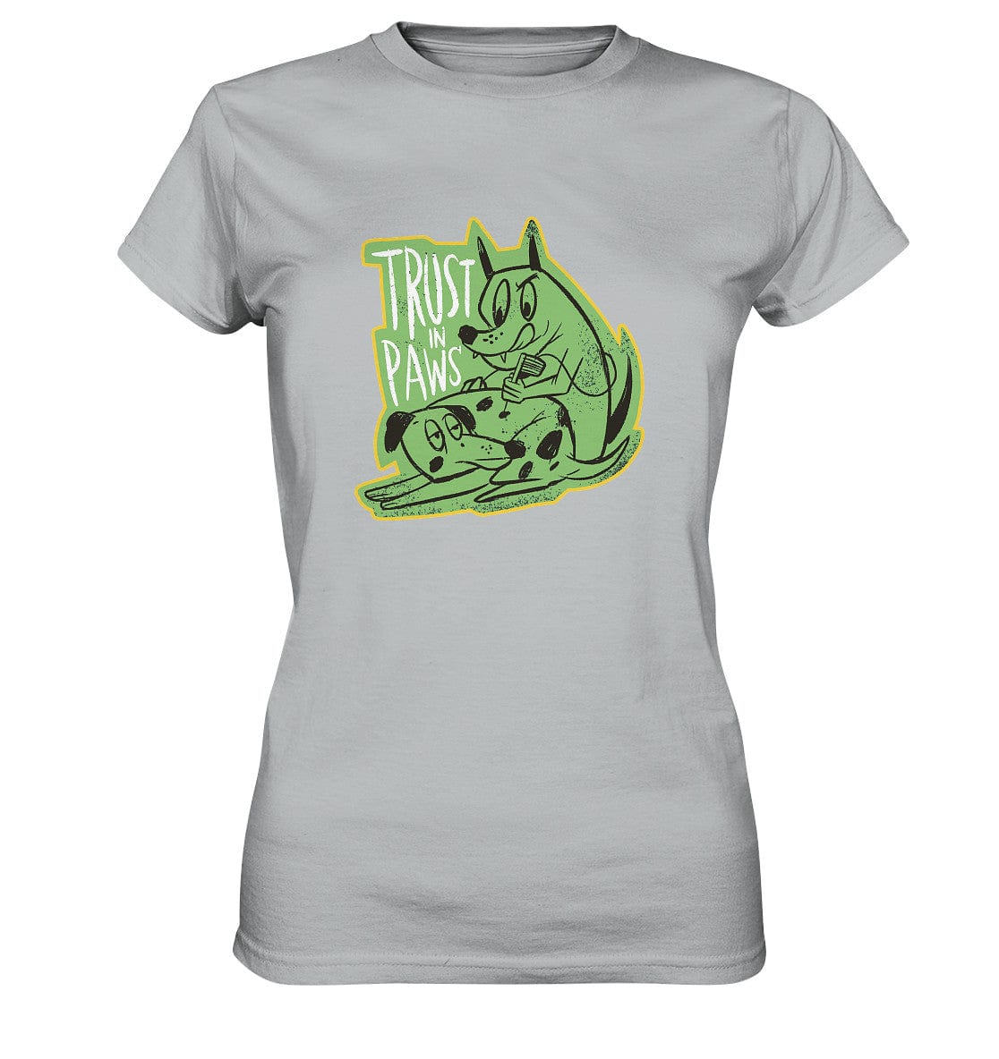 Trust in Paws - Tattooing Dogs - Ladies Premium Shirt Pacific Grey / XS