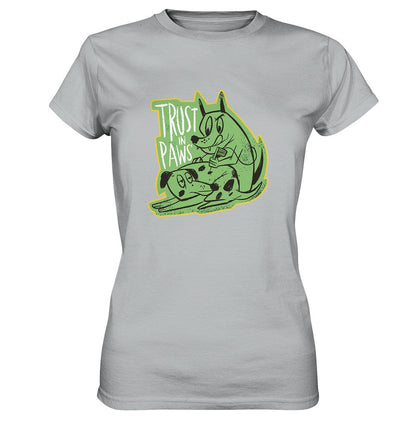 Trust in Paws - Tattooing Dogs - Ladies Premium Shirt Pacific Grey / XS