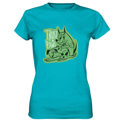 Trust in Paws - Tattooing Dogs - Ladies Premium Shirt Swimming Pool / XS