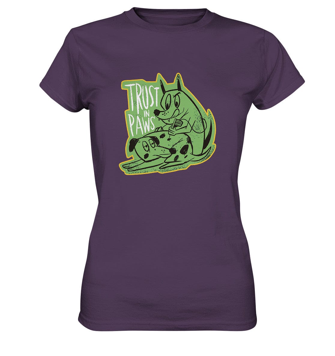 Trust in Paws - Tattooing Dogs - Ladies Premium Shirt Urban Purple / XS