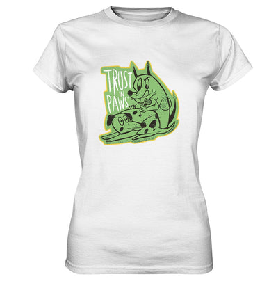 Trust in Paws - Tattooing Dogs - Ladies Premium Shirt White / XS