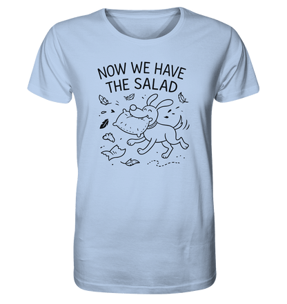 Unisex Bio Shirt – Now we have the salad – Hund & Chaos auf deinem Shirt Blue Soul / XS