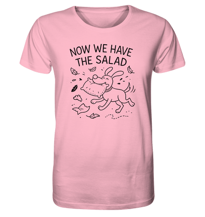 Unisex Bio Shirt – Now we have the salad – Hund & Chaos auf deinem Shirt Cotton Pink / XS