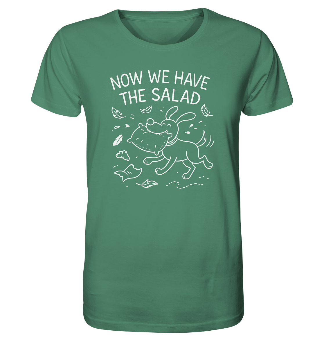 Unisex Bio Shirt – Now we have the salad – Hund & Chaos auf deinem Shirt Green Bay / XS