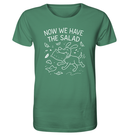 Unisex Bio Shirt – Now we have the salad – Hund & Chaos auf deinem Shirt Green Bay / XS