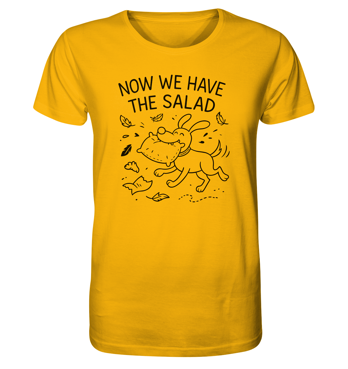 Unisex Bio Shirt – Now we have the salad – Hund & Chaos auf deinem Shirt Spectra Yellow / XS