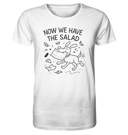Unisex Bio Shirt – Now we have the salad – Hund & Chaos auf deinem Shirt White / XS
