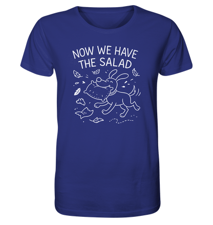 Unisex Bio Shirt – Now we have the salad – Hund & Chaos auf deinem Shirt Worker Blue / XS