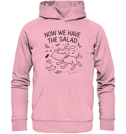 Unisex Organic Hoodie – Now we have the salad – Hund & Chaos auf deinem Shirt Cotton Pink / XS