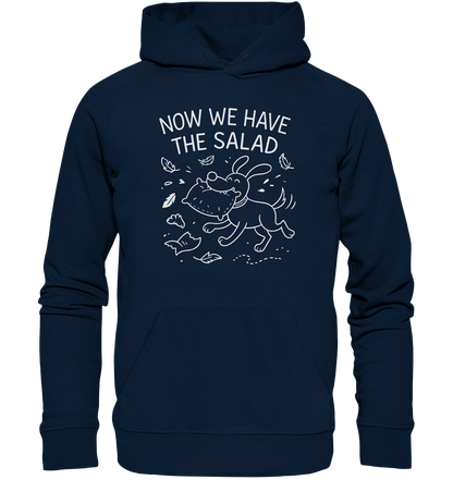 Unisex Organic Hoodie – Now we have the salad – Hund & Chaos auf deinem Shirt French Navy / XS