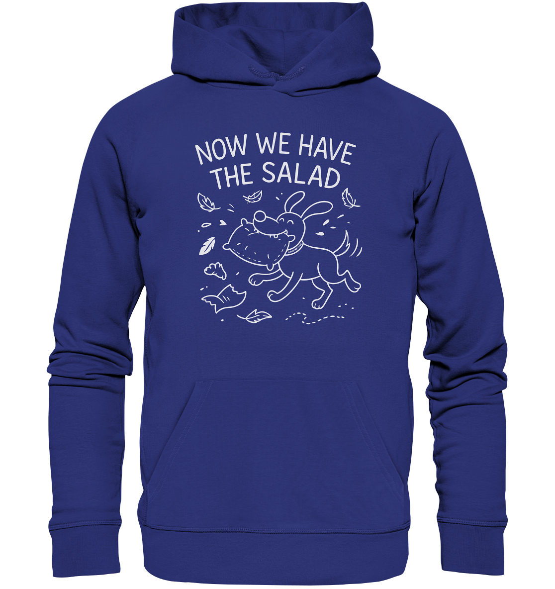 Unisex Organic Hoodie – Now we have the salad – Hund & Chaos auf deinem Shirt Worker Blue / XS