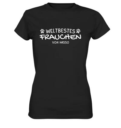 Weltbestes Frauchen - personalisiert - Ladies Premium Shirt Black / XS