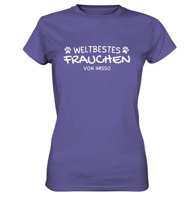 Weltbestes Frauchen - personalisiert - Ladies Premium Shirt Millenial Lilac / XS