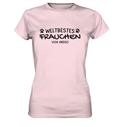 Weltbestes Frauchen - personalisiert - Ladies Premium Shirt Orchid Pink / XS