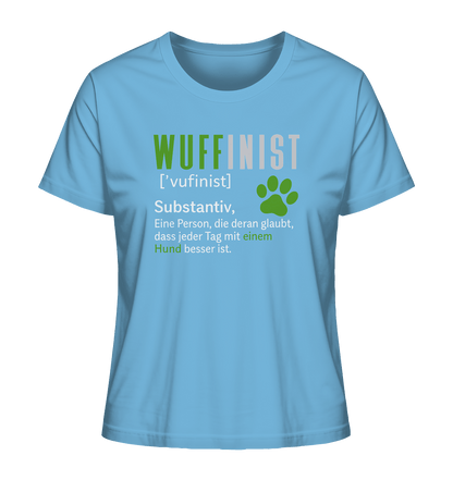 Wuffinist - Ladies Organic Shirt Aqua Blue / XS