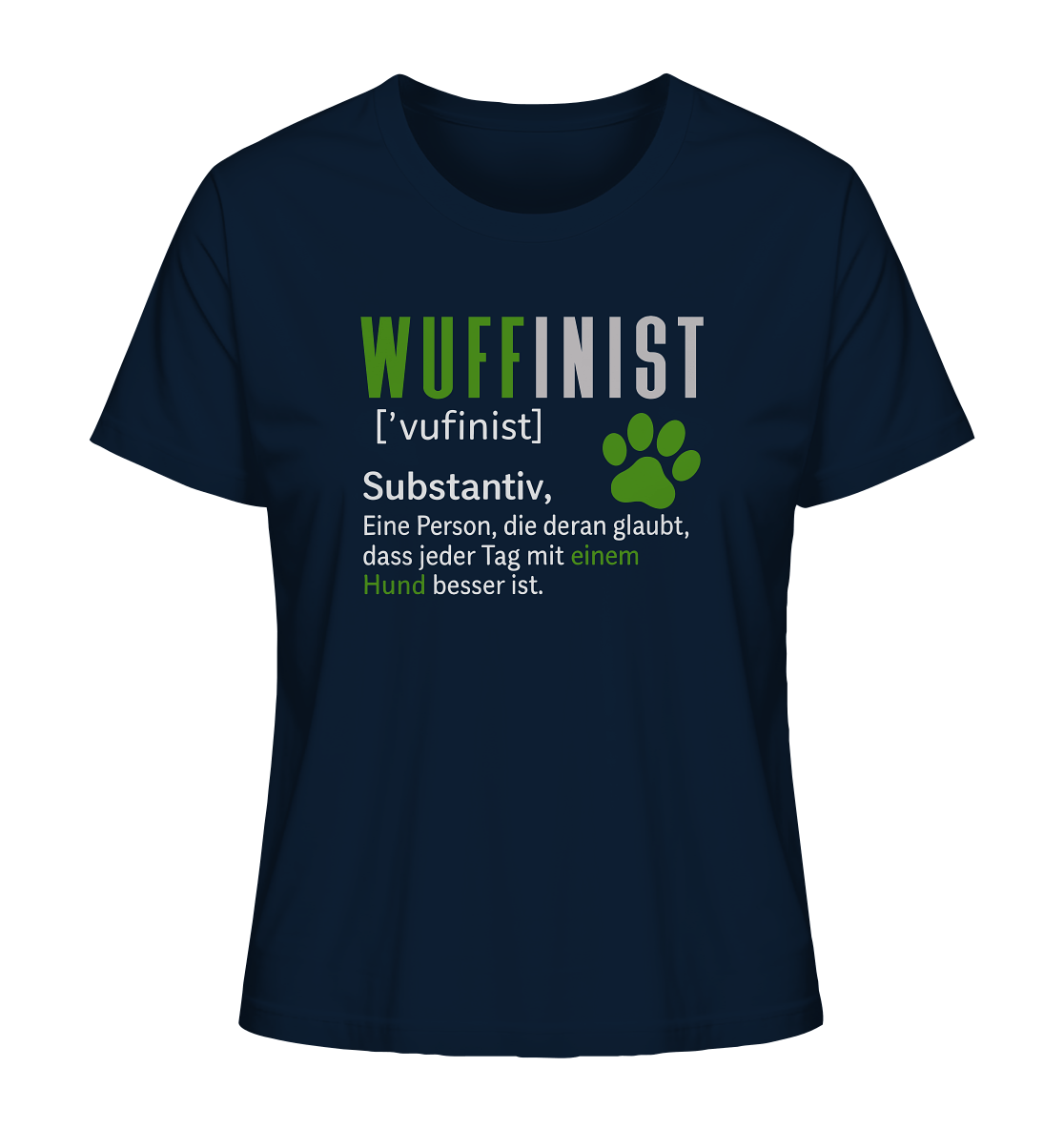Wuffinist - Ladies Organic Shirt French Navy / XS
