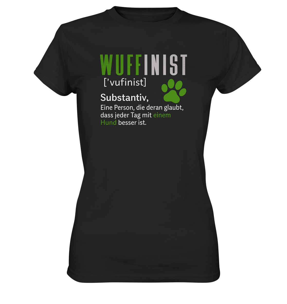 Wuffinist - Ladies Premium Shirt Black / XS