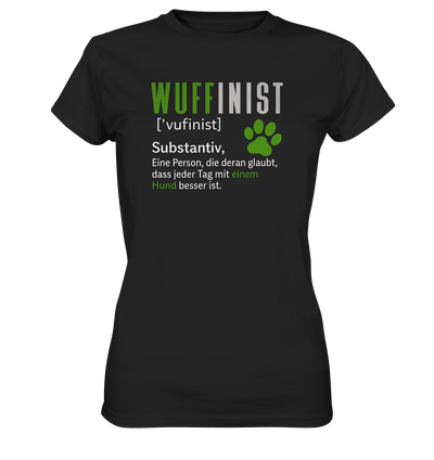 Wuffinist - Ladies Premium Shirt Black / XS